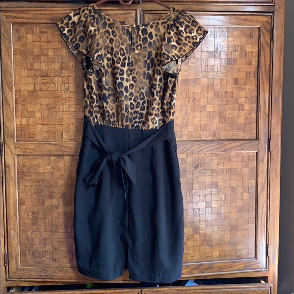 Express Cheetah Ruffle Dress - Picture 2 of 2
